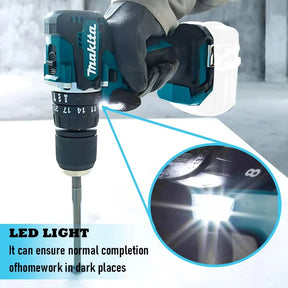 Taladro atornillador inalámbrico Makita DDF487 original de 410 W, destornillador de impacto eléctrico sin escobillas, herramienta eléctrica para batería Makita de 18 V